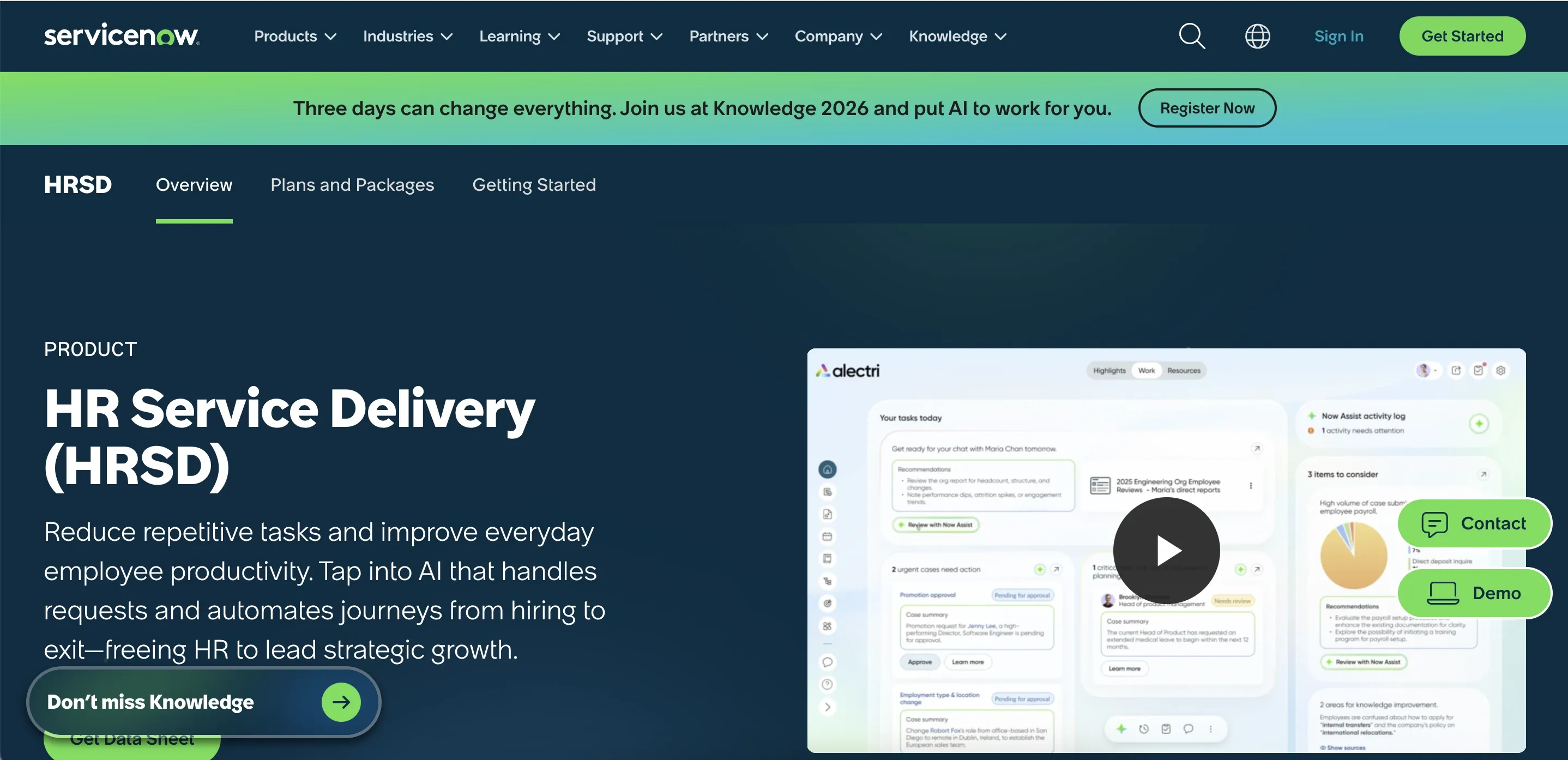 service now hr delivery